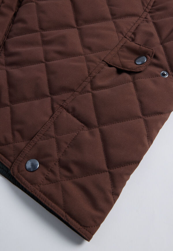 Brown Paul Stuart Diamond Quilted Vest | UK_PAUL73026