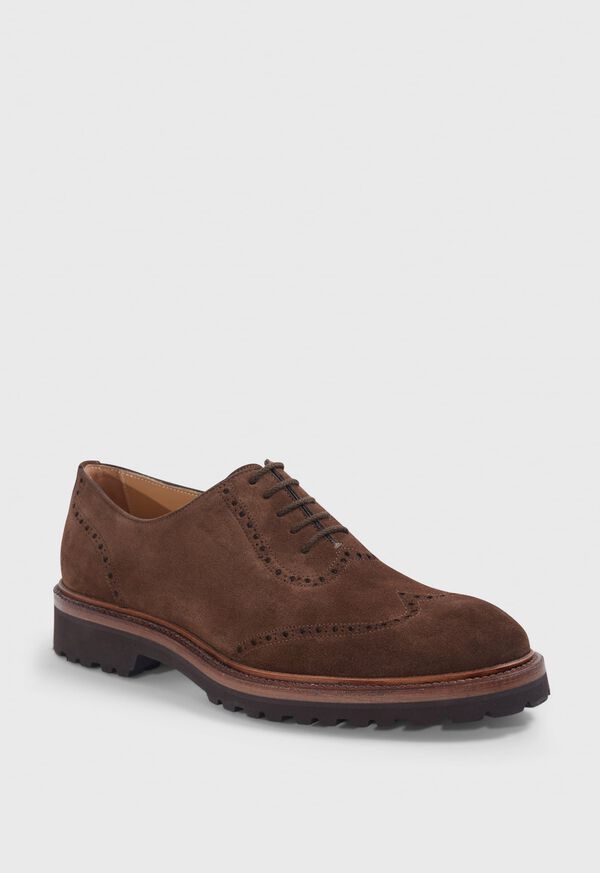 Brown Paul Stuart Homer Suede Wing Tip | UK_PAUL12831