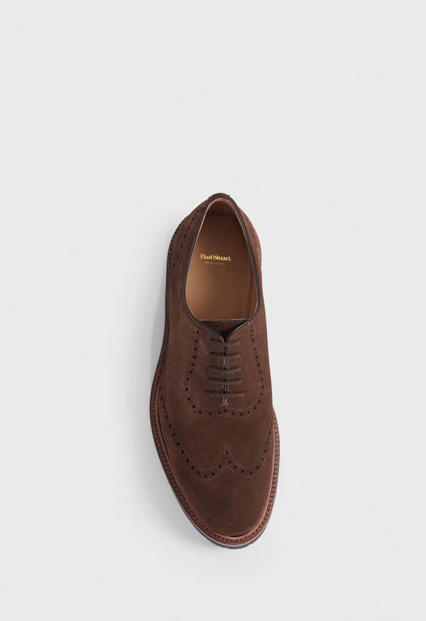 Brown Paul Stuart Homer Suede Wing Tip | UK_PAUL12831