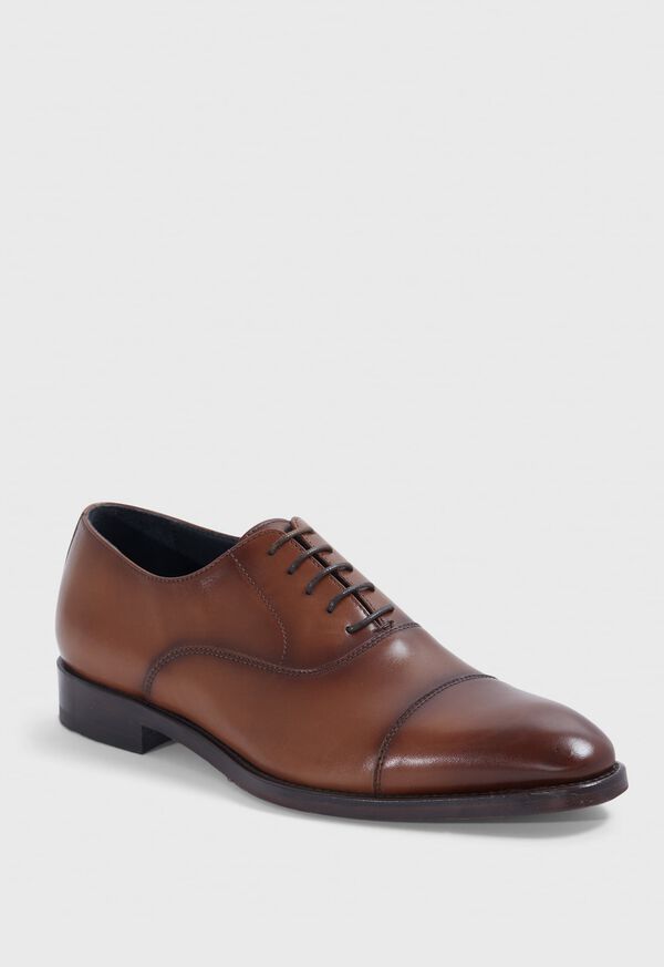 Brown Paul Stuart Houston Leather Cap Toe | UK_PAUL45230