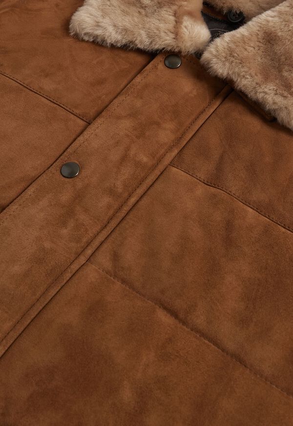 Brown Paul Stuart Quilted Shearling | UK_PAUL56798