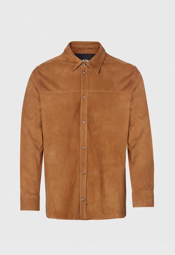 Brown Paul Stuart Suede Shirt Jacket | UK_PAUL37704