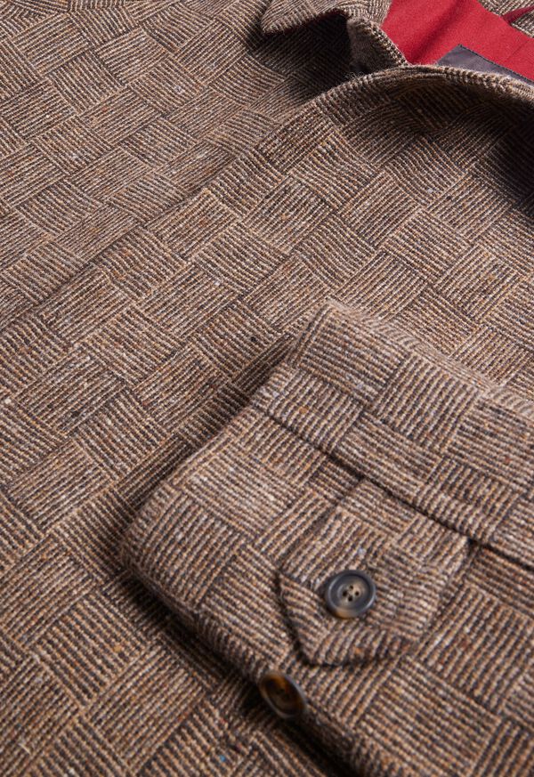 Brown Paul Stuart Wool Parquet Kensington | UK_PAUL28687