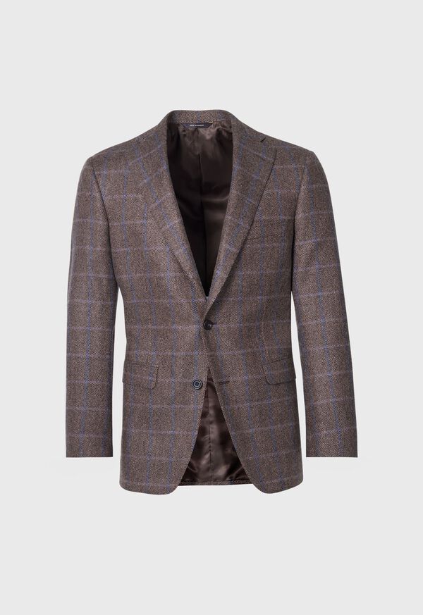 Brown / Blue Paul Stuart Cashmere Windowpane Paul | UK_PAUL69374