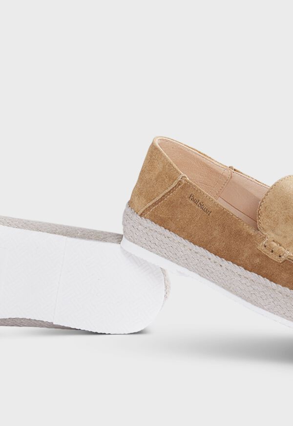 Dark Beige Paul Stuart St. Croix Suede Espadrille | UK_PAUL23253