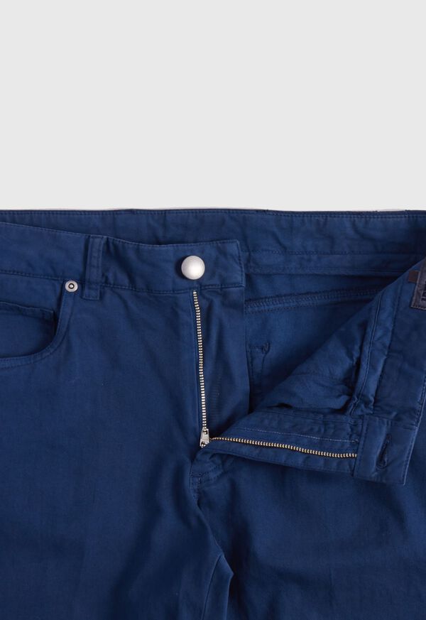 Dark Blue Paul Stuart Cotton Five Pocket | UK_PAUL79407