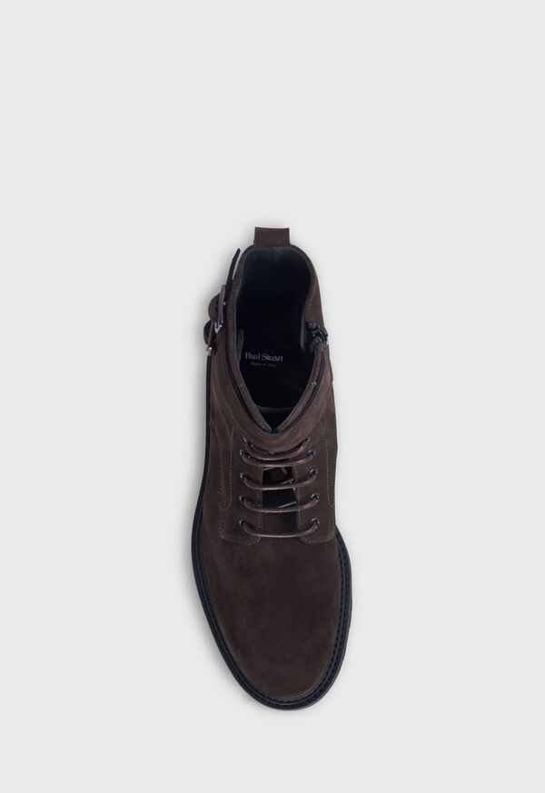 Dark Brown Paul Stuart Barton Suede Lace-Up | UK_PAUL46275