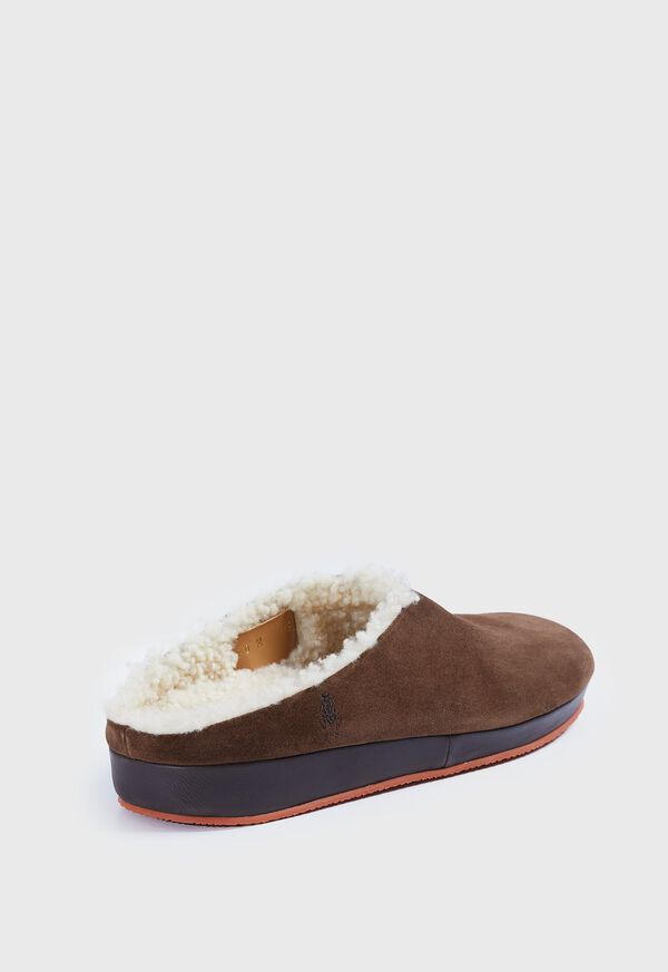 Dark Brown Paul Stuart Hampton II Shearling Clog | UK_PAUL70831