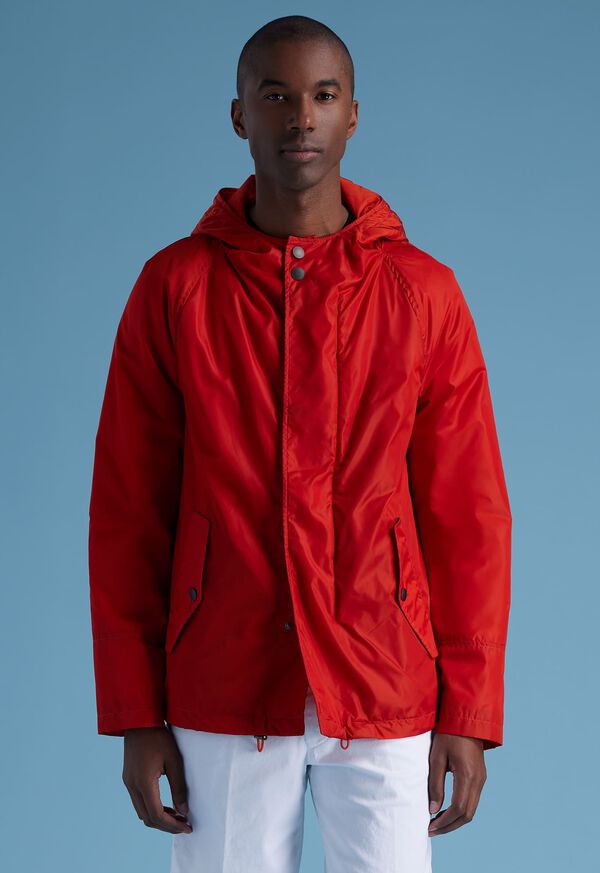 Dark Orange Paul Stuart Hooded Parka | UK_PAUL25154