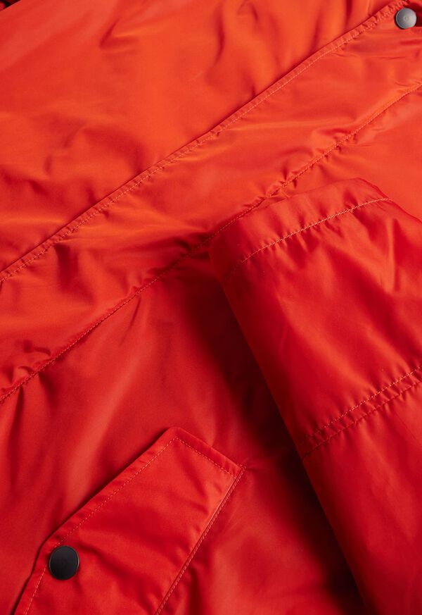 Dark Orange Paul Stuart Hooded Parka | UK_PAUL25154