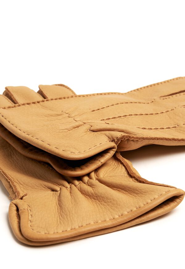 Gold Paul Stuart Deerskin Leather Glove with Cashmere Lining | UK_PAUL71831