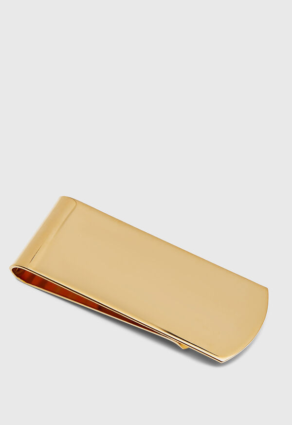 Gold Paul Stuart Polished Gold Money Clip | UK_PAUL35653