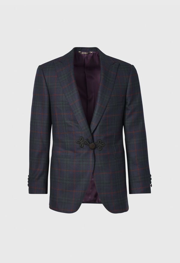 Green Paul Stuart Cashmere Plaid Dinner | UK_PAUL51233