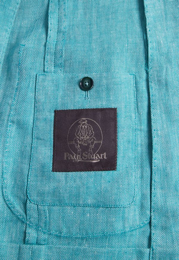 Green Paul Stuart Linen Double Breasted | UK_PAUL26142