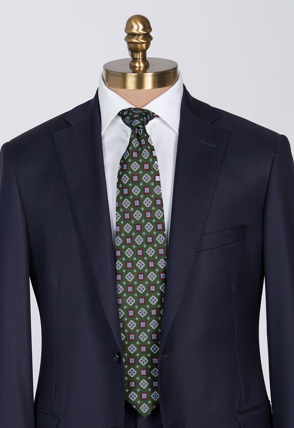 Green Paul Stuart Printed Linen Medallion | UK_PAUL15931