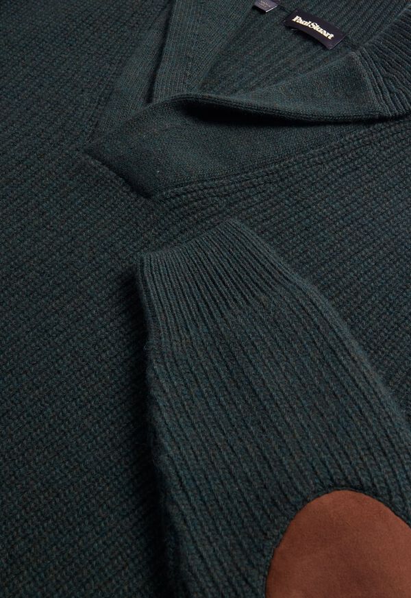 Green Paul Stuart Wool & Cashmere Shawl Collar | UK_PAUL58021