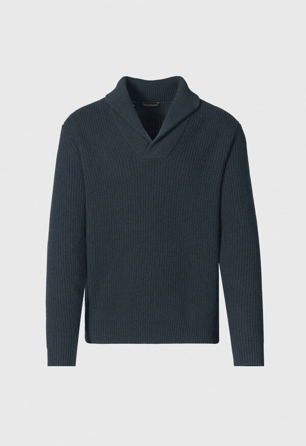 Green Paul Stuart Wool & Cashmere Shawl Collar | UK_PAUL58021