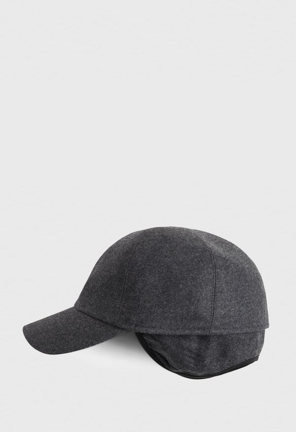 Grey Paul Stuart Baseball Cap with Ear Flaps | UK_PAUL71424