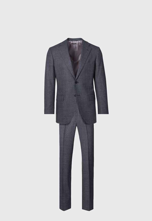 Grey Paul Stuart Heather Nailhead Wool Andrew Suit | UK_PAUL47915