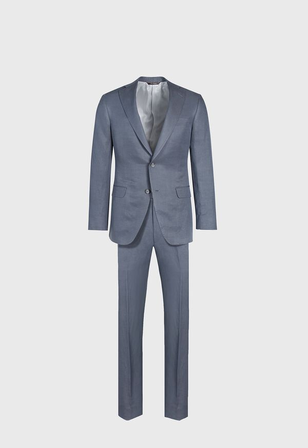 Grey Paul Stuart Linen Silk Solid Paul Suit | UK_PAUL74061