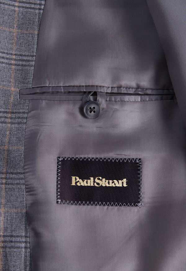 Grey Paul Stuart Super 130s Wool Plaid Paul | UK_PAUL62653