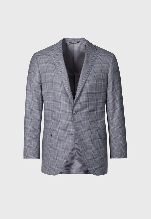 Grey Paul Stuart Super 130s Wool Plaid Paul | UK_PAUL62653