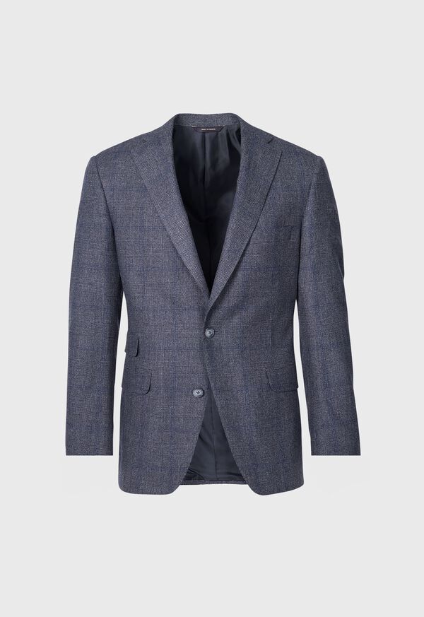 Grey Paul Stuart Wool Cashmere Plaid Paul Suit | UK_PAUL49888