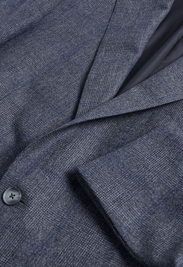 Grey Paul Stuart Wool Cashmere Plaid Paul Suit | UK_PAUL49888