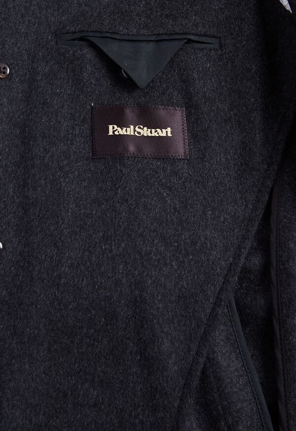 Grey Paul Stuart Wool Single Breasted Coat | UK_PAUL53981