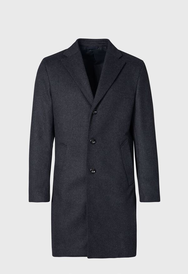 Grey Paul Stuart Wool Single Breasted Coat | UK_PAUL53981