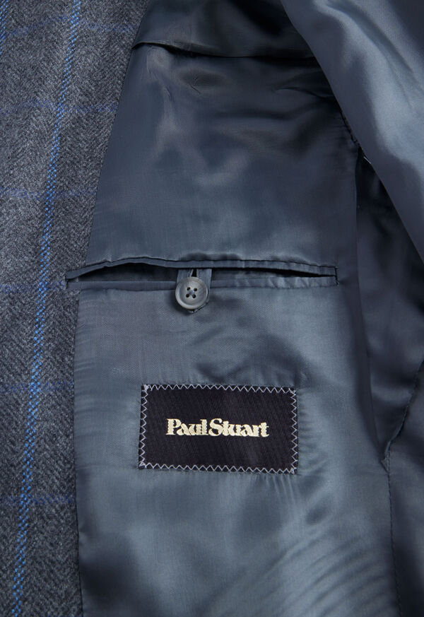 Grey / Blue Paul Stuart Cashmere Window Pane Stuart | UK_PAUL83072