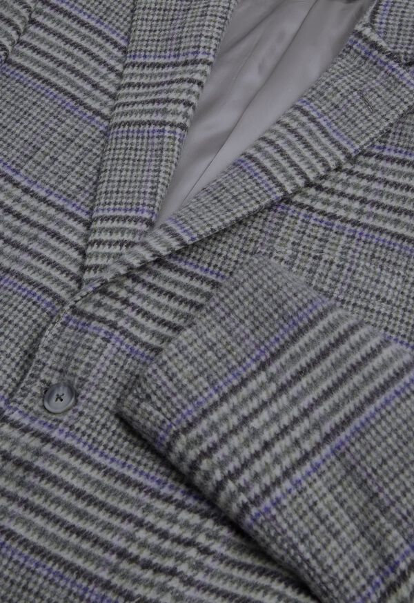 Grey / Purple Paul Stuart Plaid Cashmere Paul | UK_PAUL34743