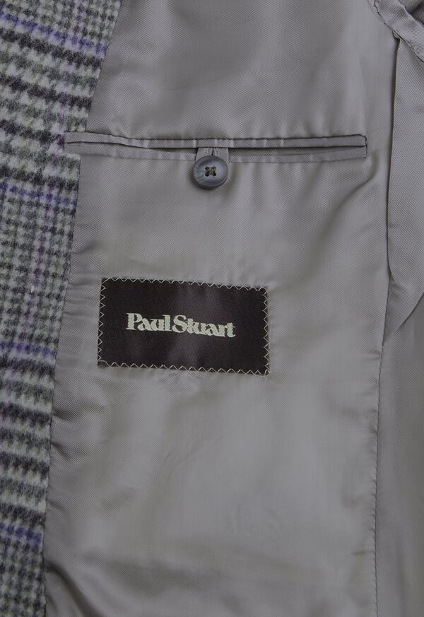 Grey / Purple Paul Stuart Plaid Cashmere Paul | UK_PAUL34743