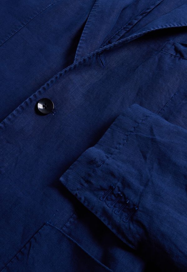 Indigo Paul Stuart Linen Garment Dyed | UK_PAUL89062