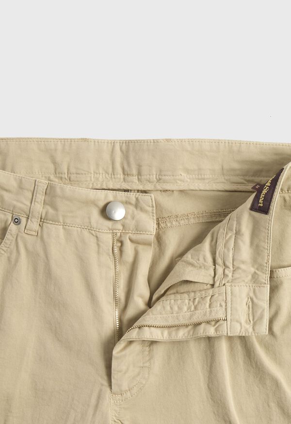 Khaki Paul Stuart Five Pocket Gabardine Twill | UK_PAUL17012