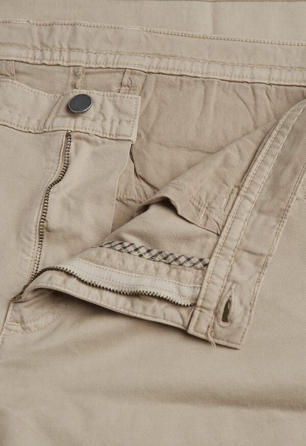 Khaki Paul Stuart Five Pocket Pima Cotton | UK_PAUL57809