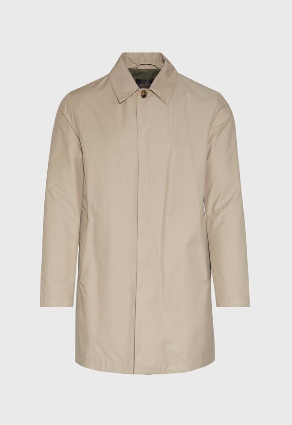 Khaki Paul Stuart Tailored Fit Raincoat | UK_PAUL87847