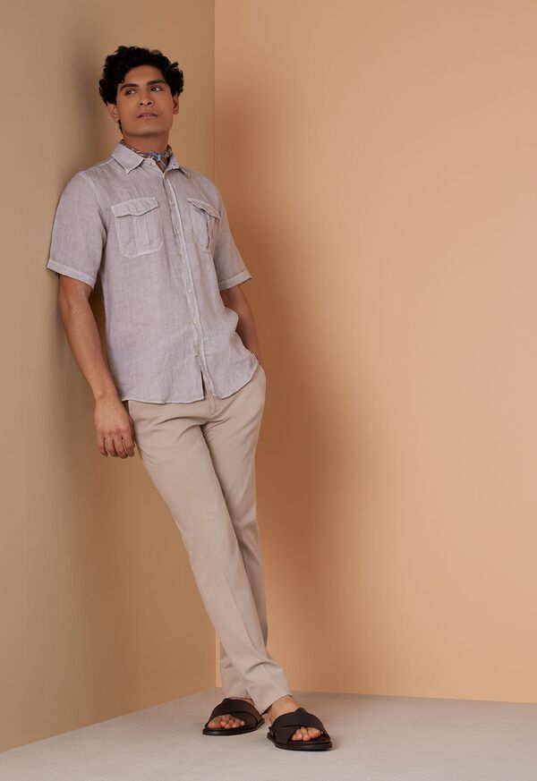 Khaki Paul Stuart Technical Jersey Sport | UK_PAUL85510