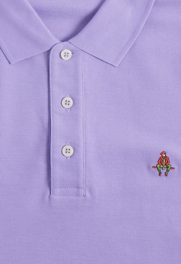 Lavender Paul Stuart Cotton Piqué Logo Polo | UK_PAUL12032