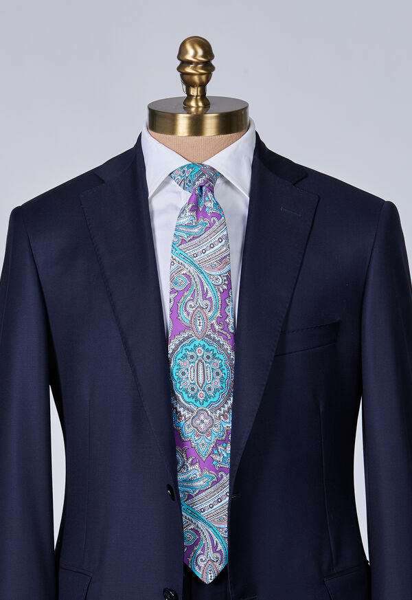 Lavender Paul Stuart Silk Twill Paisley Print | UK_PAUL93464