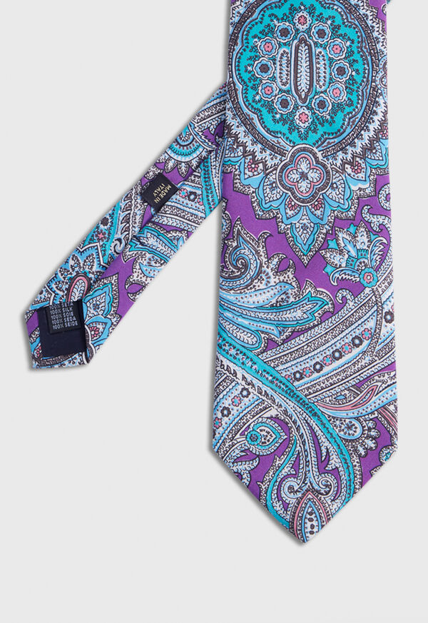 Lavender Paul Stuart Silk Twill Paisley Print | UK_PAUL93464