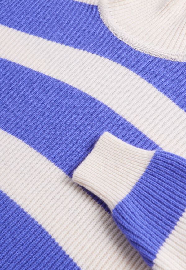 Lavender / White Paul Stuart Cashmere Striped Turtleneck | UK_PAUL65120