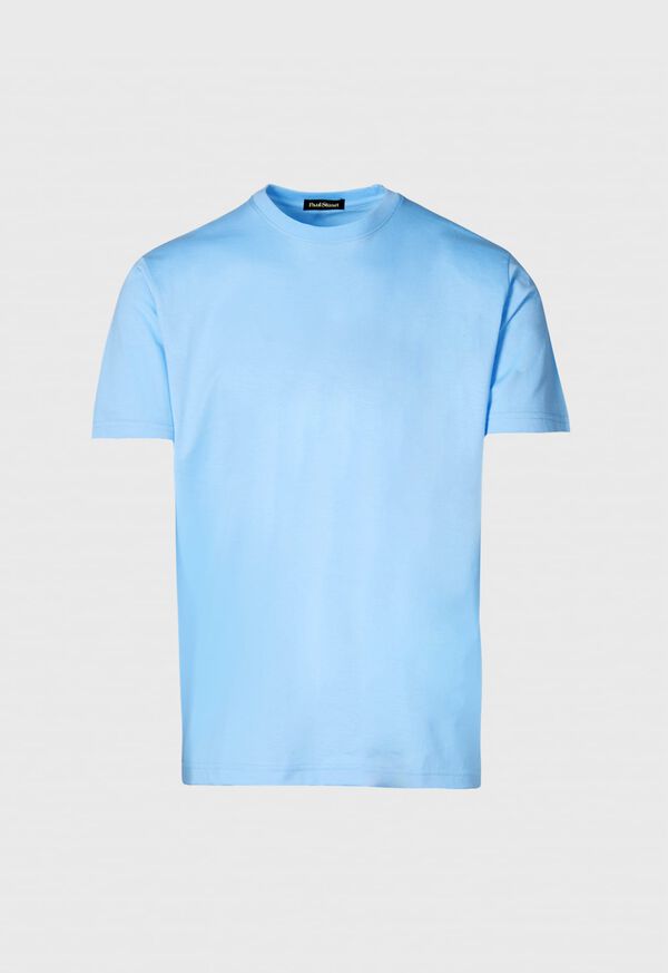 Light Blue Paul Stuart Jersey T-Shirt | UK_PAUL92703