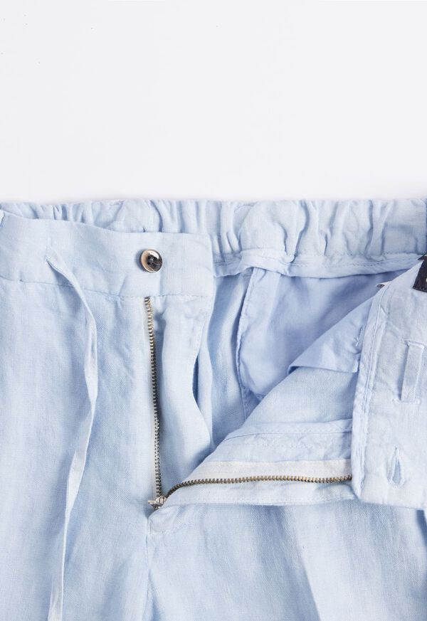 Light Blue Paul Stuart Linen Drawstring | UK_PAUL45353