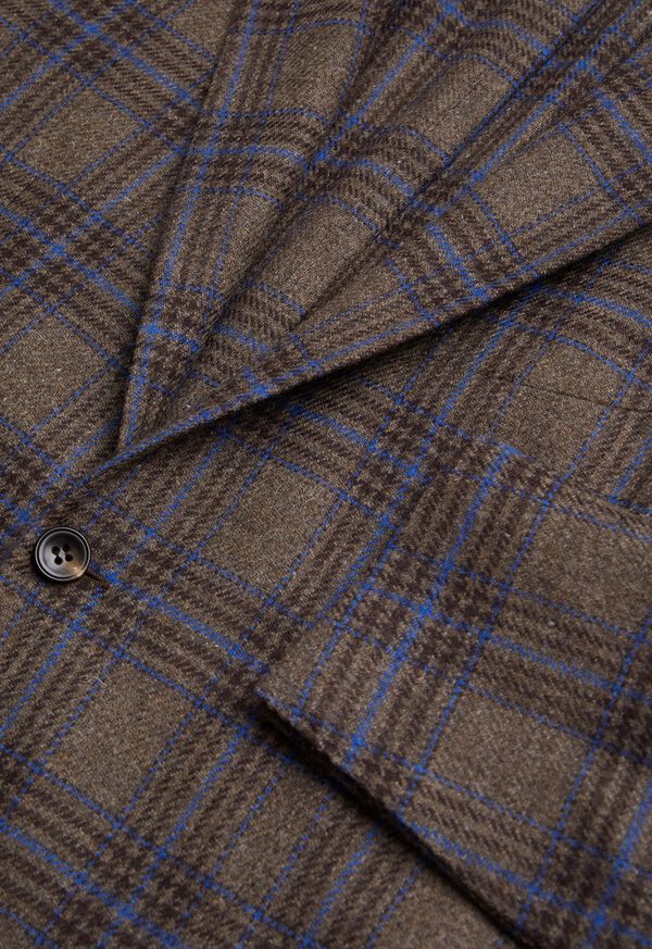 Light Blue Paul Stuart Plaid Wool Soft Constructed | UK_PAUL67162