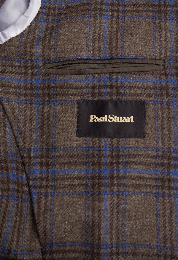 Light Blue Paul Stuart Plaid Wool Soft Constructed | UK_PAUL67162