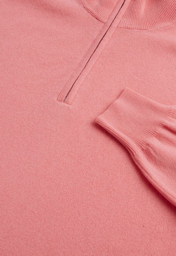 Light Pink Paul Stuart Classic Cashmere Quarter Zip | UK_PAUL66873