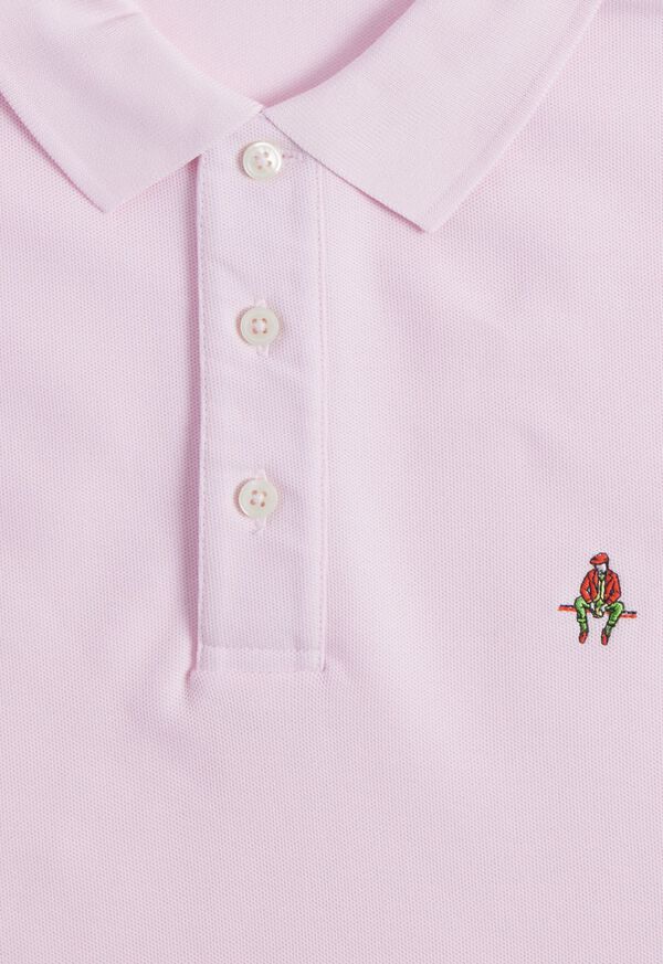 Light Pink Paul Stuart Cotton Piqué Logo Polo | UK_PAUL37556