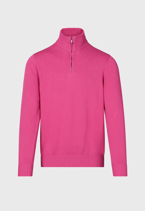 Light Pink Paul Stuart Quarter Zip | UK_PAUL87304