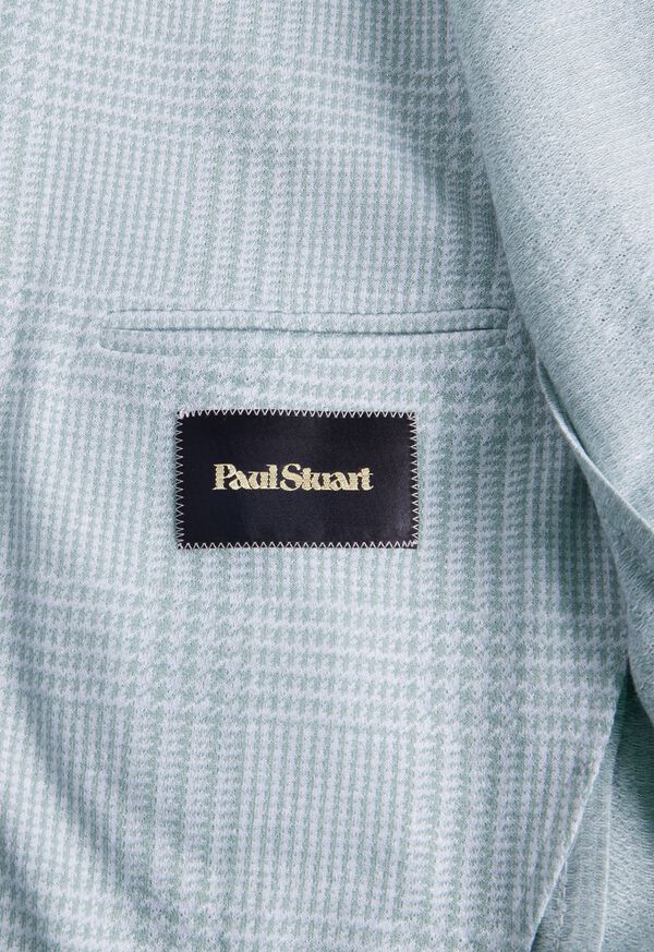 Mint Paul Stuart Linen Cotton Plaid | UK_PAUL23613